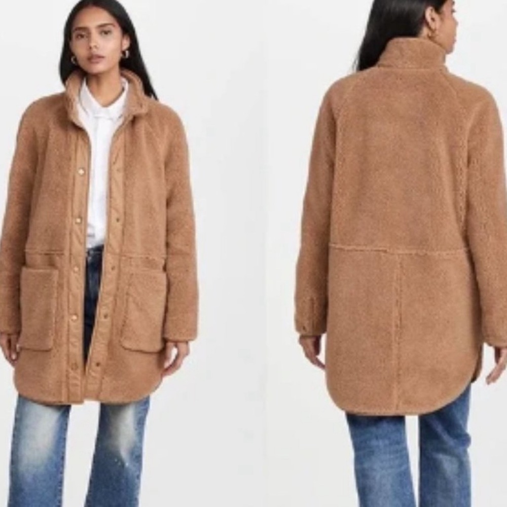Veronica Beard Sullie Teddy Brown Sherpa Jacket